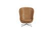 Miniature Fauteuil rotatif en cuir marron Hyg 4