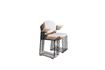 Miniature Fauteuil Stacks blanc 7