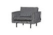 Miniatuur Fauteuil Streep Zwart/Grijs Rodeo 1