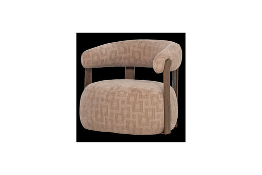 Fauteuil structure 3D tissu sable Foon Détouré
