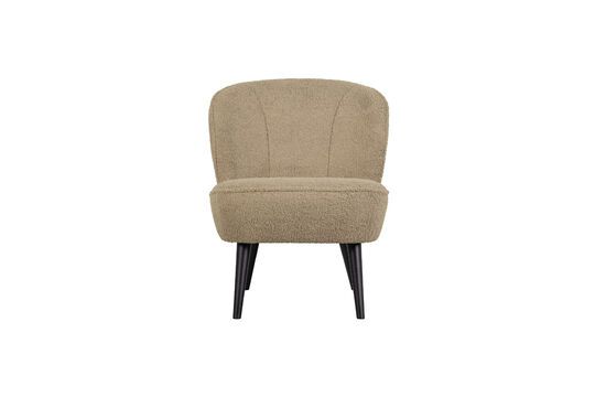 Fauteuil teddy beige Sara Détouré