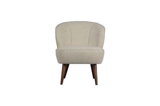 Fauteuil teddy blanc cassé Sara Détouré