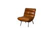 Miniatuur Fauteuil van bruin leer 10