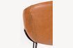 Miniatuur Fauteuil van bruin PU-leer Feston 7