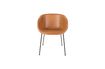 Miniatuur Fauteuil van bruin PU-leer Feston 13