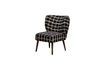 Miniatuur Fauteuil van donker hout en stof Waka 11