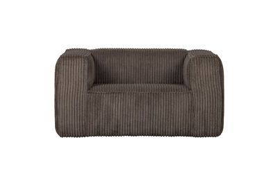 Fauteuil velours Marron Bean