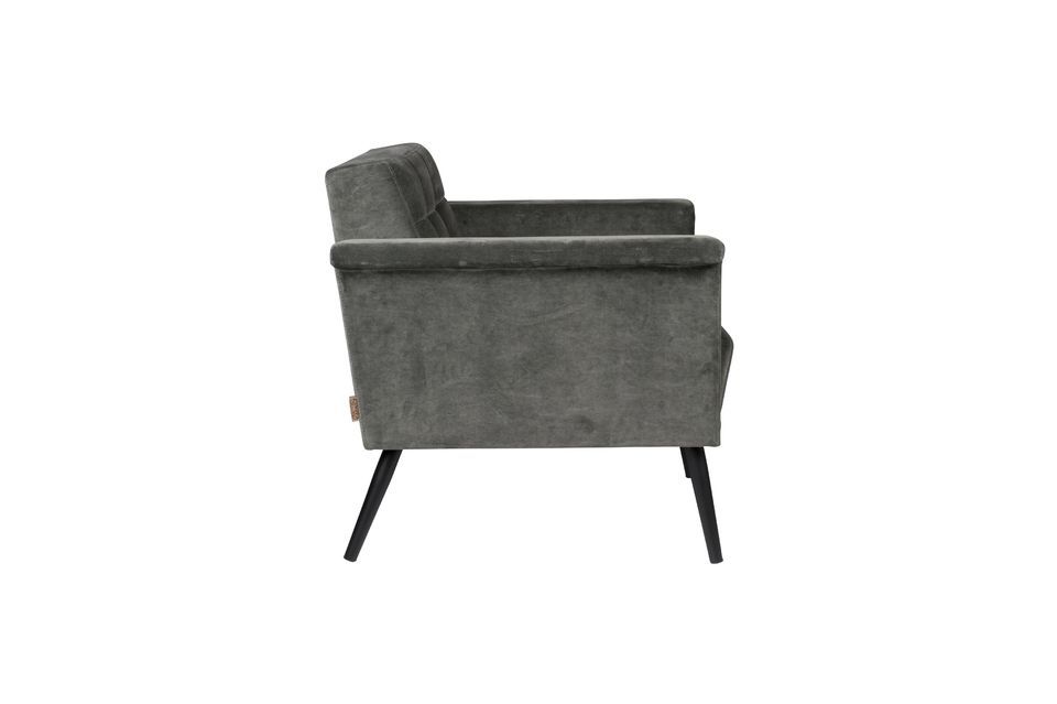 Fauteuil vintage Sir William gris - 9