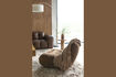 Miniature Fauteuil Wyatt en velours beige 2
