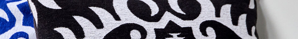 Materiali prima di tutto Federa per cuscino 60x40 cm cotone nero e bianco sporco HDAmici