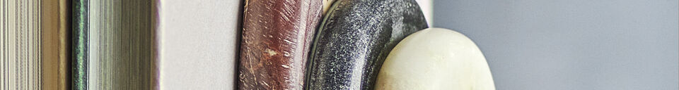 Materiali prima di tutto Fermalibri set di 2 in marmo multicolore Vani