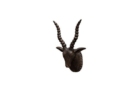 Figurine antilope en métal marron Détouré