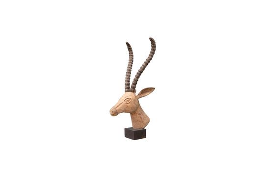 Figurine gazelle en bois clair Sculpté