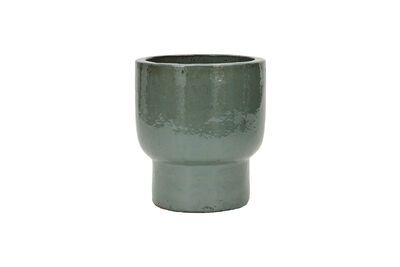 Fioriera in ceramica verde Terra