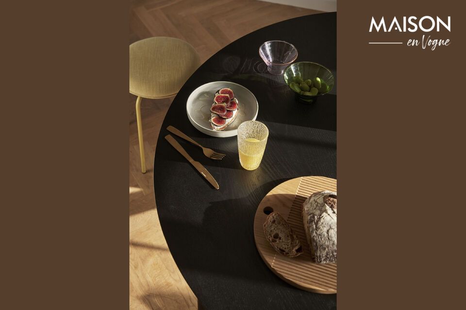 Fjord grote eettafel in zwart essenhout - 5