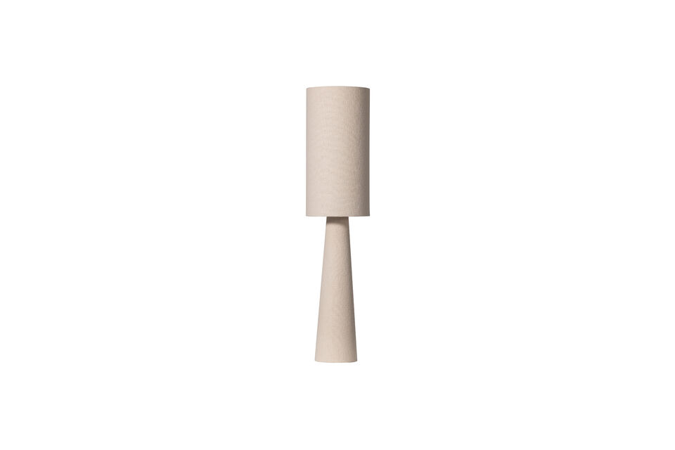 Floor Lamp 130xØ30 cm Natural Bouclé LOFT Woood