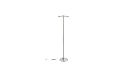 Floor lamp in gilded tempered glass Float