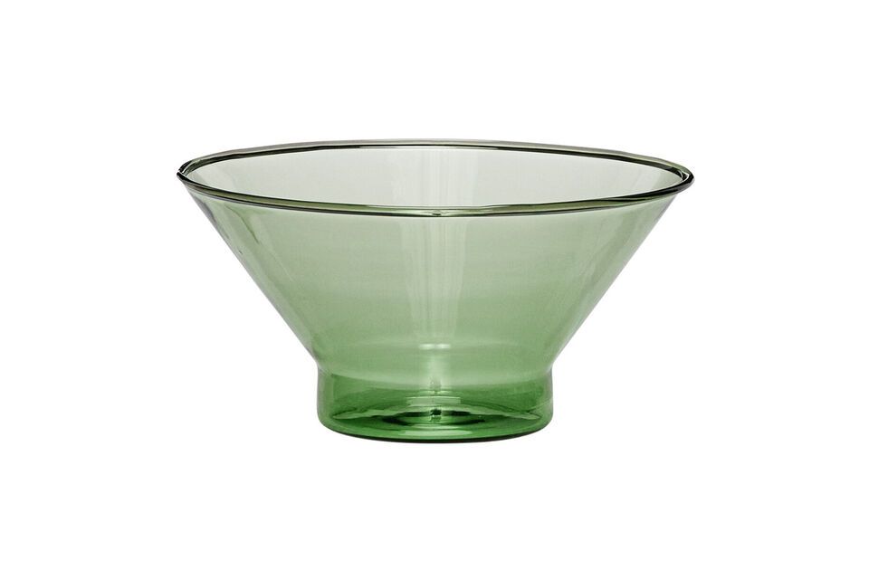 Flora green glass bowl Hübsch