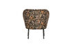 Miniature Floral Print Black Velvet Armchair Vogue 5