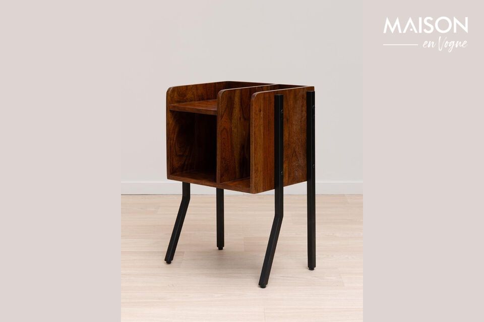 Flow dark wood side table Chehoma