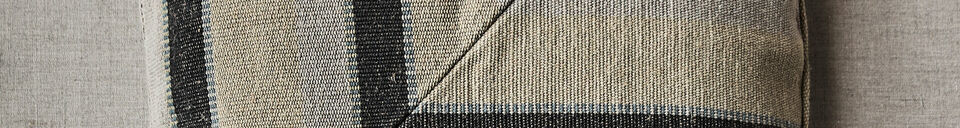 Materiali prima di tutto Fodera per cuscino 50x50 cm in cotone beige e grigio Canva & Pete
