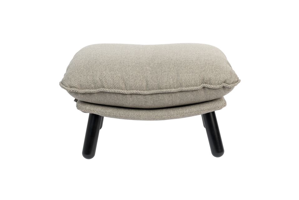 Footstool in light grey fabric Lazy Sack - 7