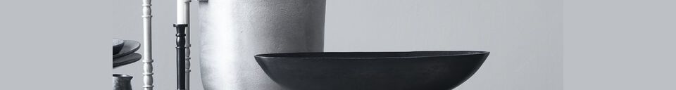 Material Details Foy black aluminum dish