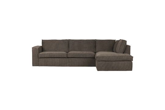 Freddie brown fabric right corner sofa Clipped