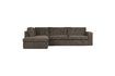 Miniature Freddie dark brown fabric left corner sofa 1