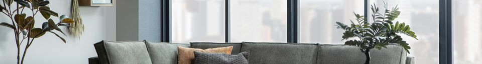 Material Details Freddie green fabric left corner sofa