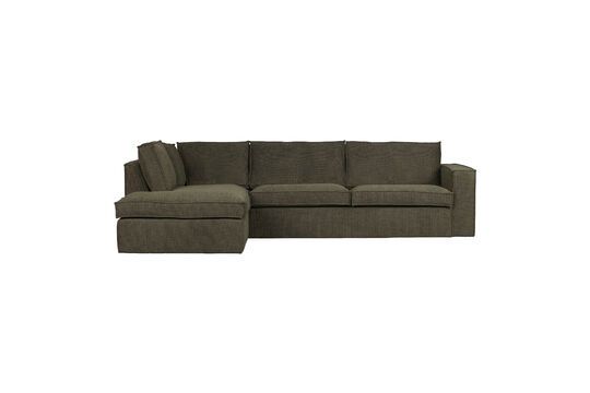 Freddie green fabric left corner sofa Clipped
