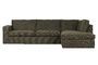 Miniature Freddie green fabric right corner sofa Clipped