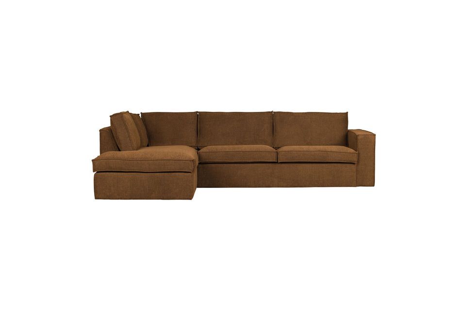 Freddie left corner sofa in bronze fabric Woood