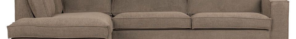 Material Details Freddie left corner sofa in light brown fabric