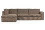 Miniature Freddie left corner sofa in light brown fabric Clipped