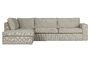 Miniature Freddie off-white fabric left corner sofa Clipped