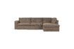 Miniature Freddie right corner sofa in light brown fabric 1
