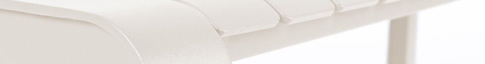 Material Details Garden bench 175 cm in white aluminium Vondel