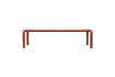 Miniature Garden bench 175x45 cm in red aluminum Vondel 1