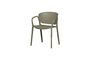Miniature Garden chair plastic green Bent Clipped