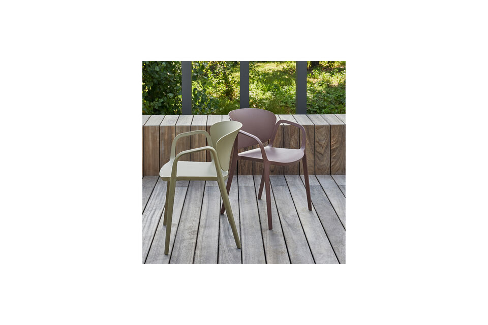 Colourful garden chair Shaped from polypropylene (plastic) Suitable for indoor and outdoor use