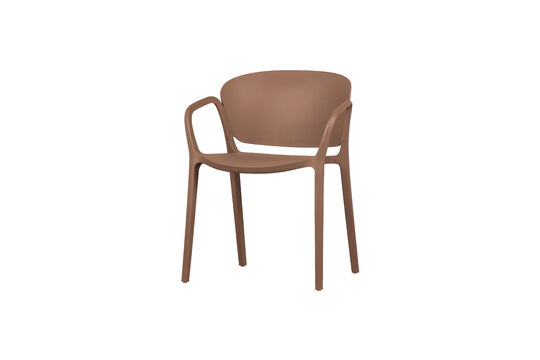 Garden chair plastic salmon pink Bent Clipped