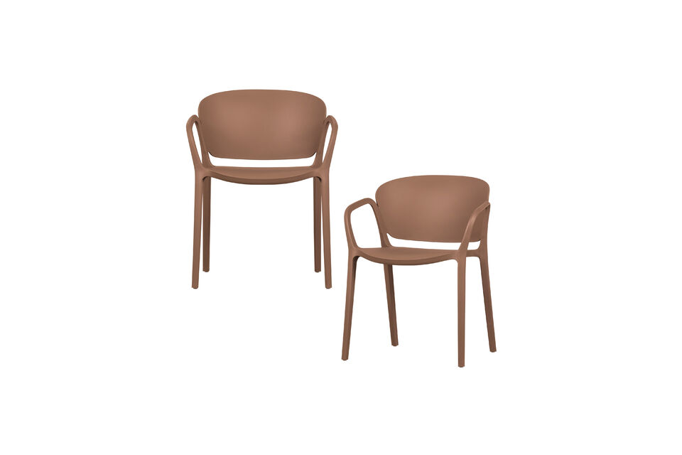 Colourful garden chair Formed from polypropylene (plastic) Suitable for indoor and outdoor use