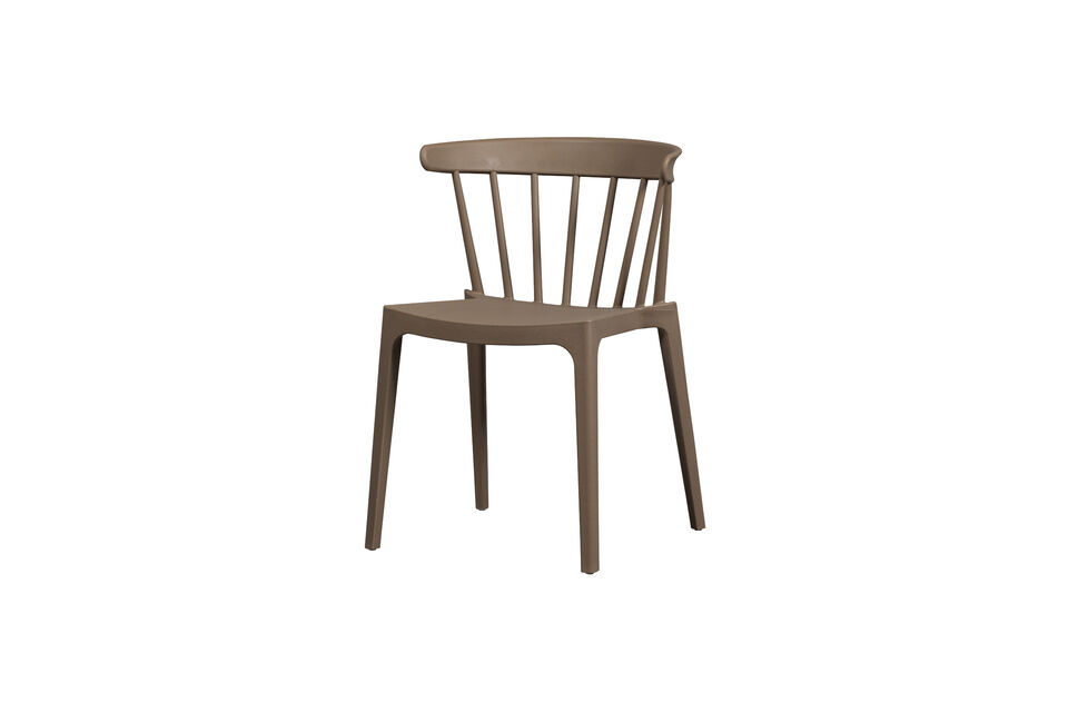 Garden chair with bars organic fiber brown melange Bliss Woood