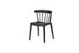 Miniature Garden chair with bars plastic black Bliss Clipped