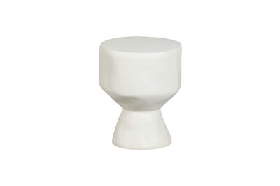Garden side table 50x40 cm natural reinforced polymer Aur