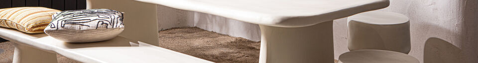 Material Details Garden side table 50x40 cm natural reinforced polymer Aur
