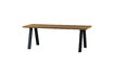 Miniature Garden table 210 cm natural ayous wood and metal Tablo 1