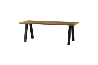 Garden table 210 cm natural ayous wood and metal Tablo