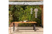 Miniature Garden table 210 cm natural ayous wood and metal Tablo 2